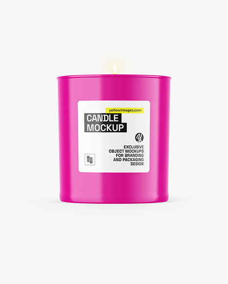 Glossy Candle Mockup