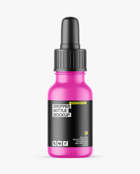 Matte Dropper Bottle Mockup