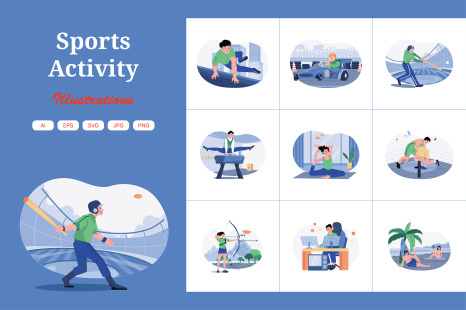 M634_Sports Activity Illustration Pack