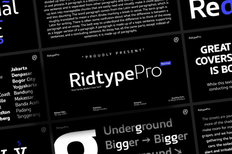 Ridtype Pro Font Family