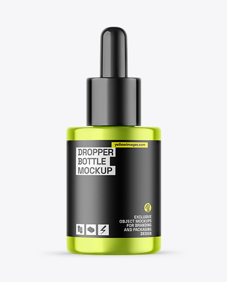 Metallic Dropper Bottle Mockup