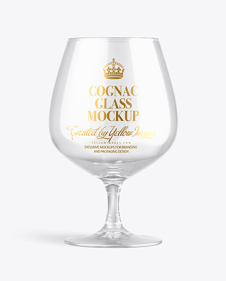 Empty Cognac Glass Mockup