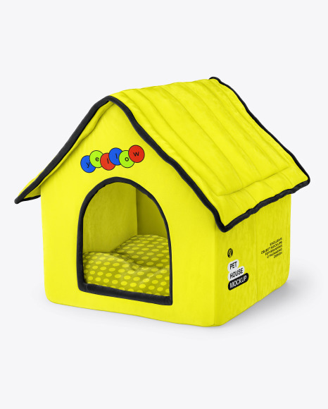Pet House Mockup - Half Left View