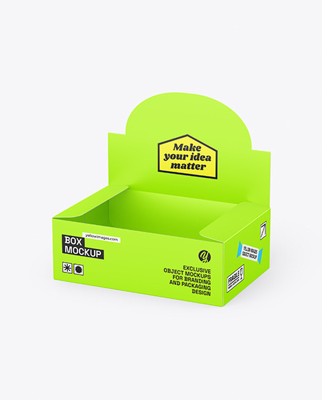 Opened Paper Box Mockup