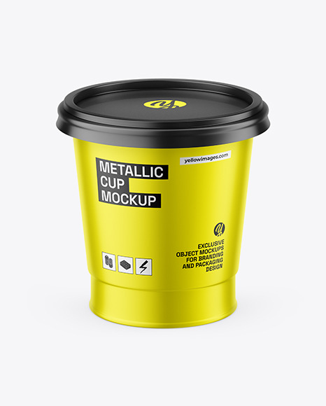 Matte Metallic Cup Mockup