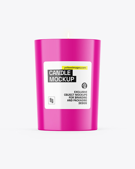 Glossy Candle Mockup