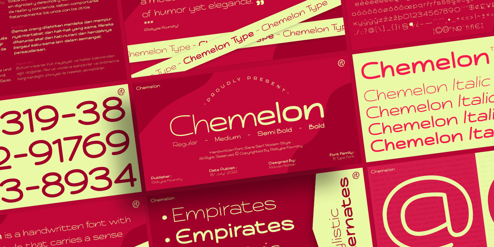 Chemelon Font Family Chemelon Font Family