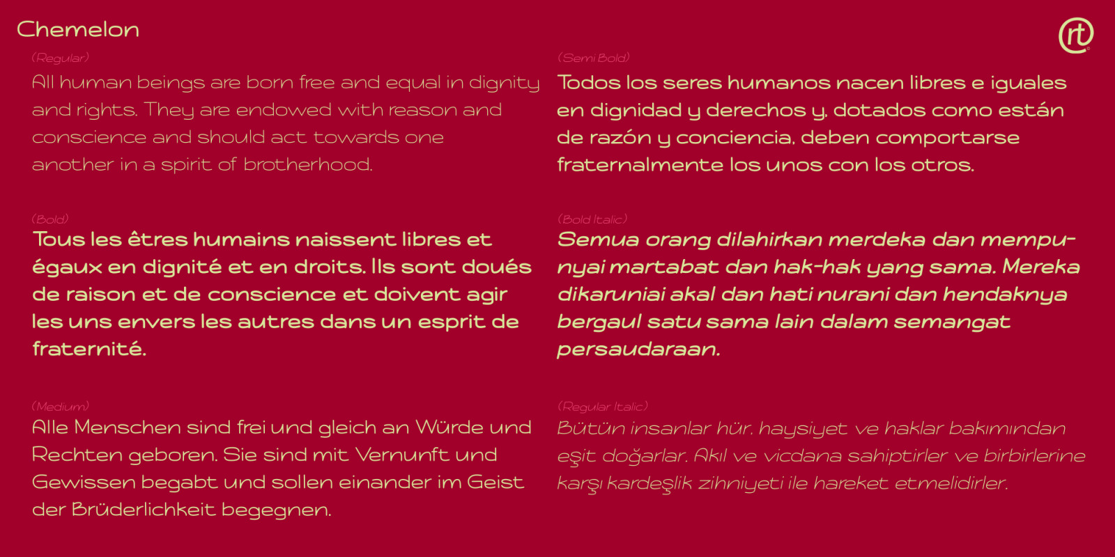 Chemelon Font Family Chemelon Font Family