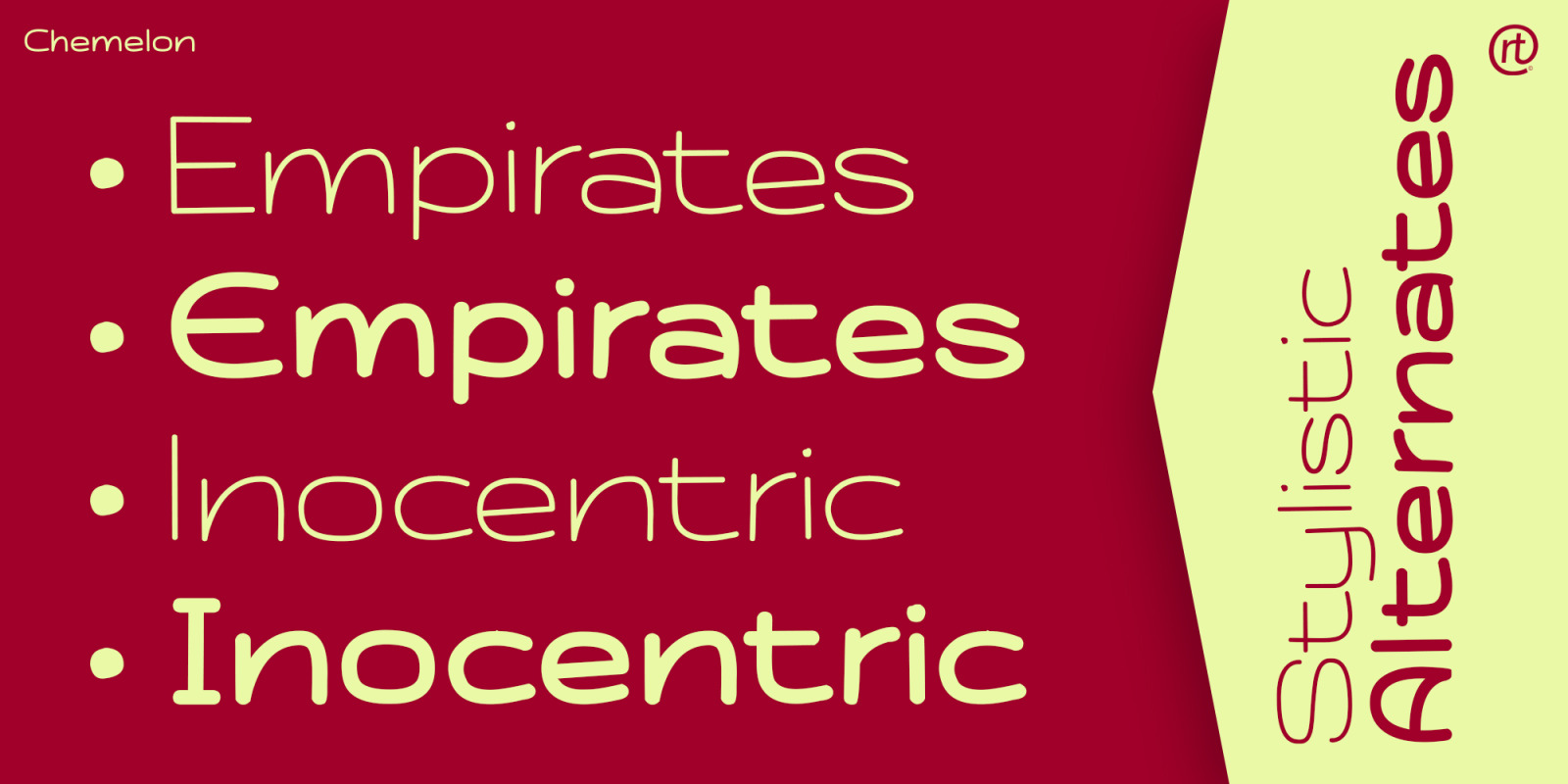 Chemelon Font Family Chemelon Font Family
