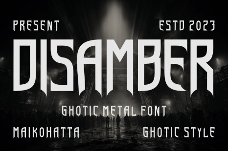 Disamber - Gothic Metal Font