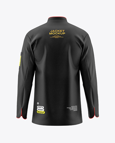 Men&#039;s Chef&#039;s Jacket Mockup - Back View