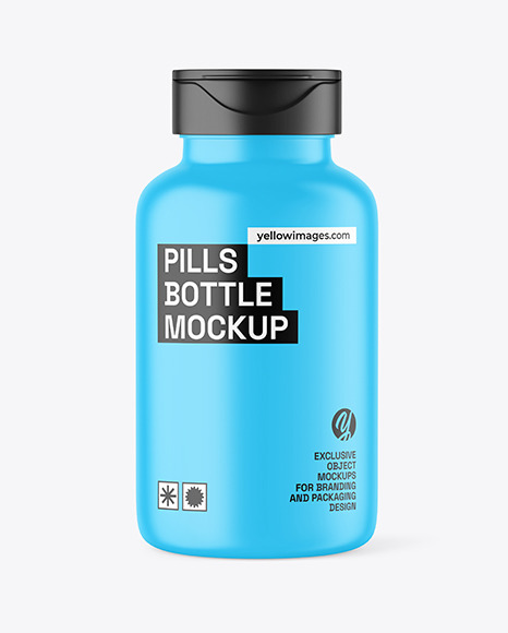 Matte Pills Bottle Mockup
