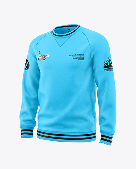 Men’s Sweatshirt Mockup - Half Side View