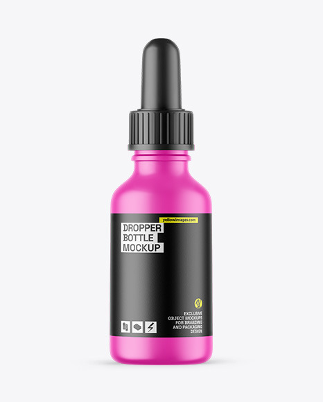 Matte Dropper Bottle Mockup