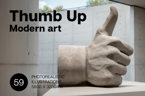 Thumb up sculptures