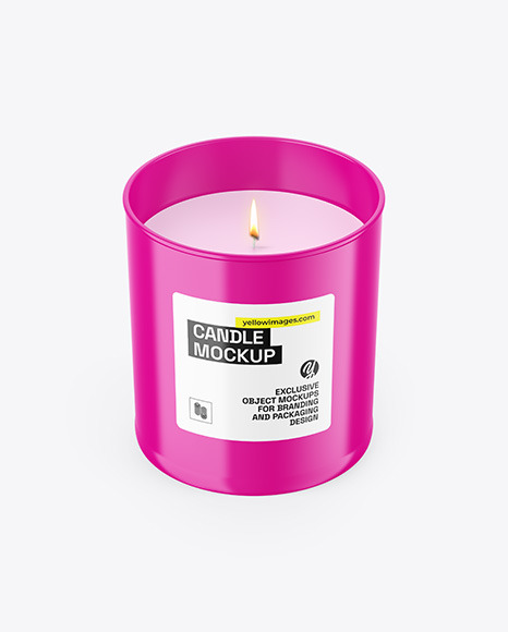 Glossy Candle Mockup