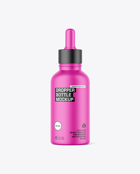 Matte Dropper Bottle Mockup