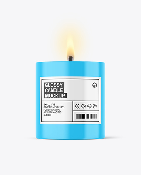Glossy Candle Mockup