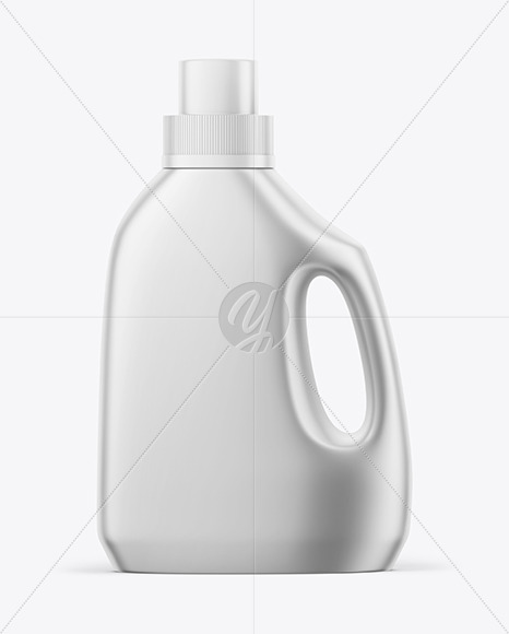 Matte Metallic Detergent Bottle Mockup on Yellow Images Object Mockups