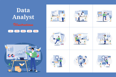 M569_Data Analyst Illustration Pack