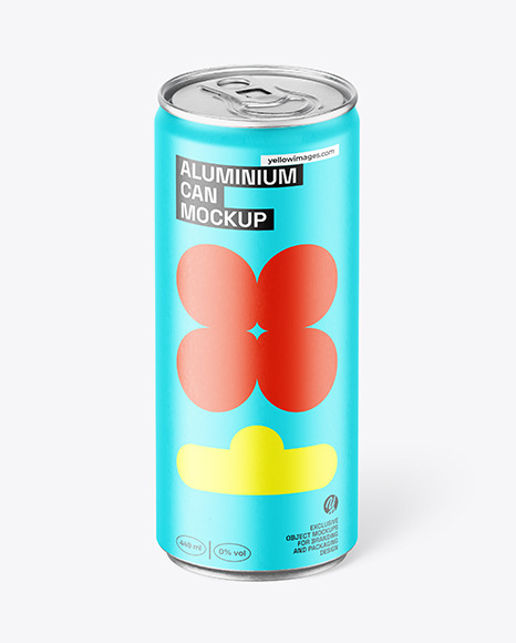 Matte Drink Can Mockup