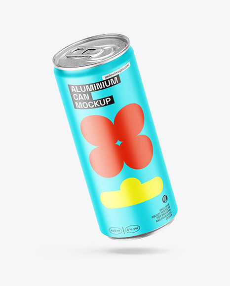Matte Drink Can Mockup