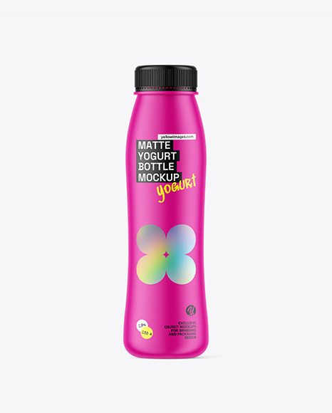 Matte Yogurt Bottle Mockup