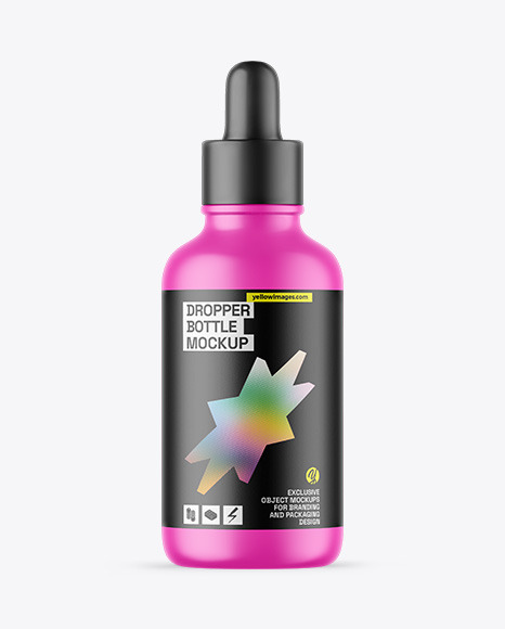 Matte Dropper Bottle Mockup