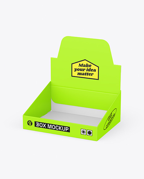 Opened Paper Box Mockup