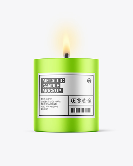 Metallized Candle Mockup
