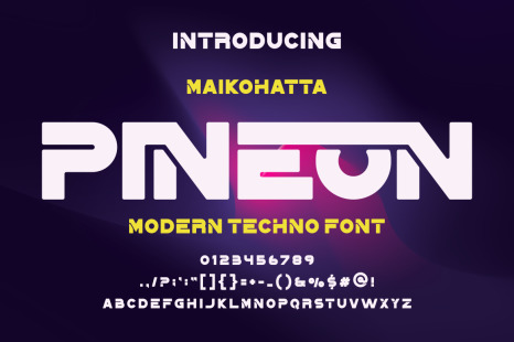 PINEON - MODERN TECHNO FONT