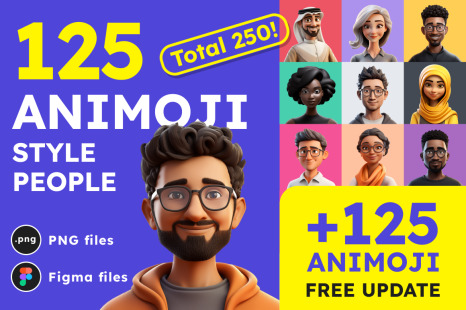 125 Animoji Style People