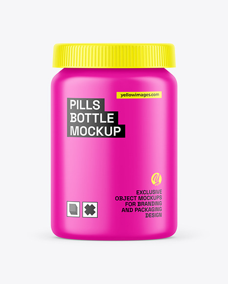 Matte Pills Bottle Mockup