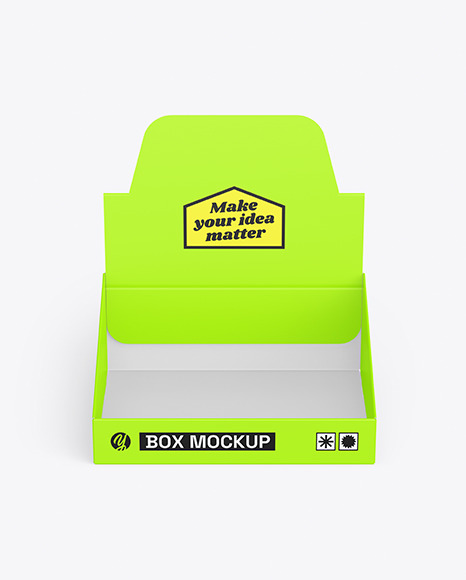 Opened Paper Box Mockup