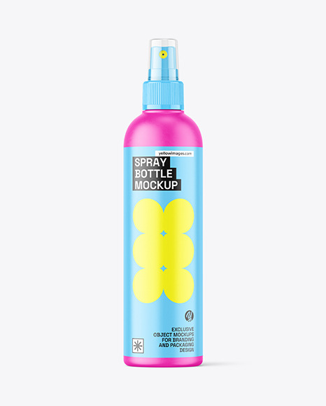 Matte Plastic Spray Bottle Mockup