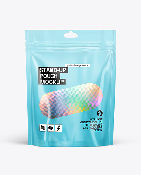 Glossy Stand-up Pouch Mockup