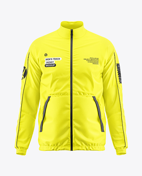 Men’s Zip Track Jacket Mockup - Front View
