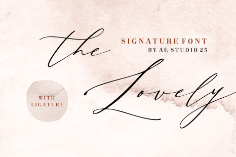 The Lovely - Signature Font with Ligature