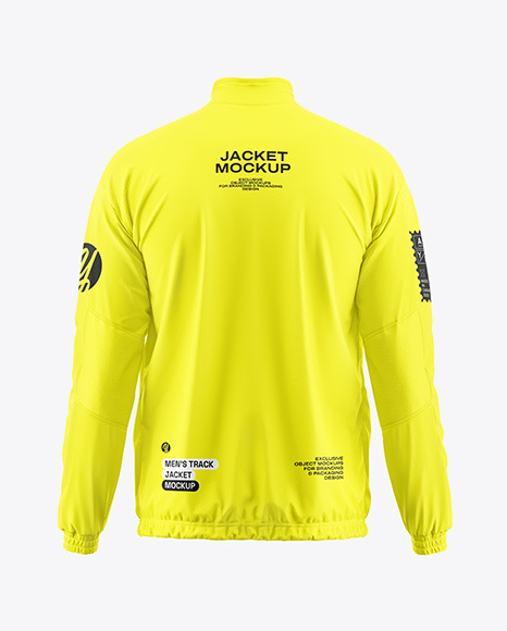 Men’s Zip Track Jacket Mockup - Back View