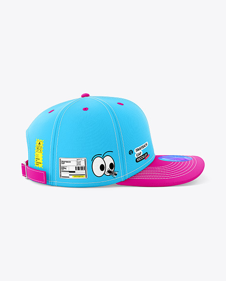 Snapback Cap Mockup - Side View