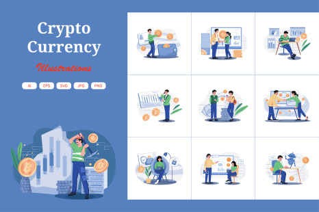 M523_Cryptocurrency Illustration Pack