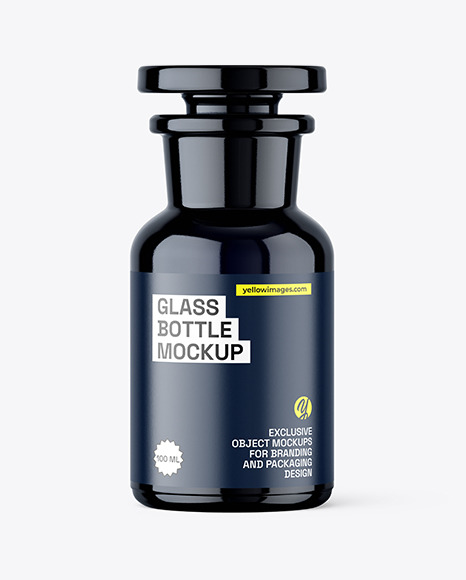 100ml Apothecary Biophotonic Glass Bottle Mockup
