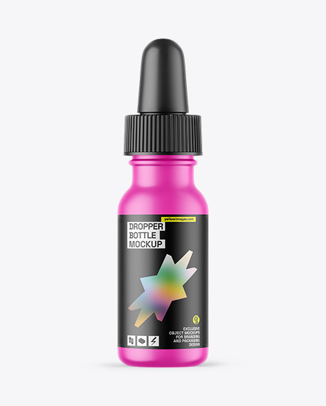 Matte Dropper Bottle Mockup