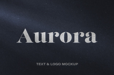 Elegant Debossed Text &amp; Logo Mockup