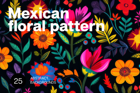 Mexican floral backgrounds