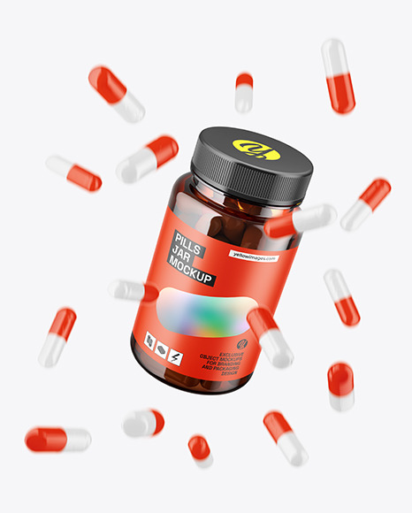 Pills Jar w/ Flying Pills