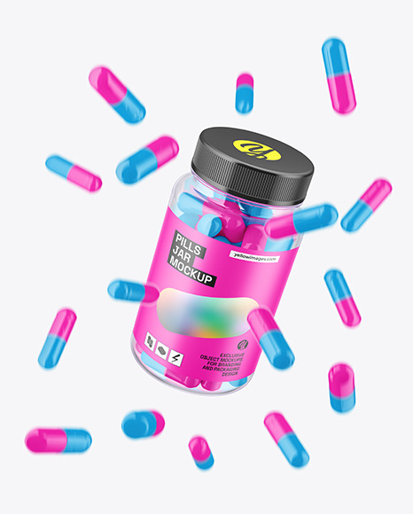 Pills Jar w/ Flying Pills