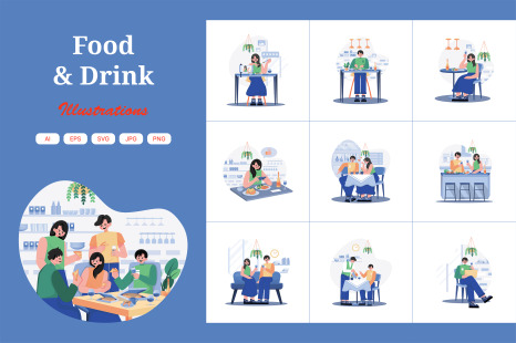 M613_Food And Drink Illustration Pack