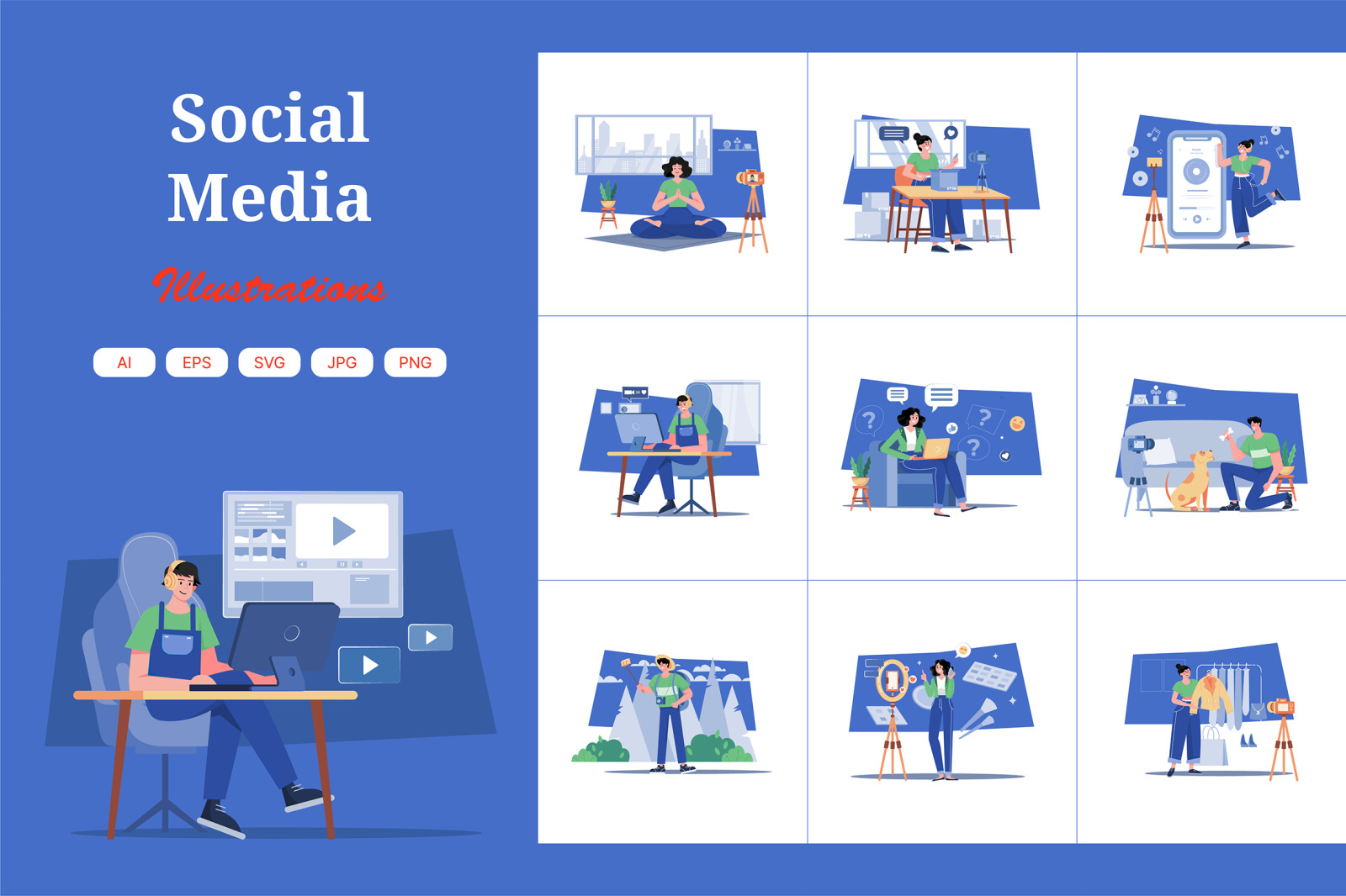 M537_Social Media Illustration Pack M537_Social Media Illustration Pack