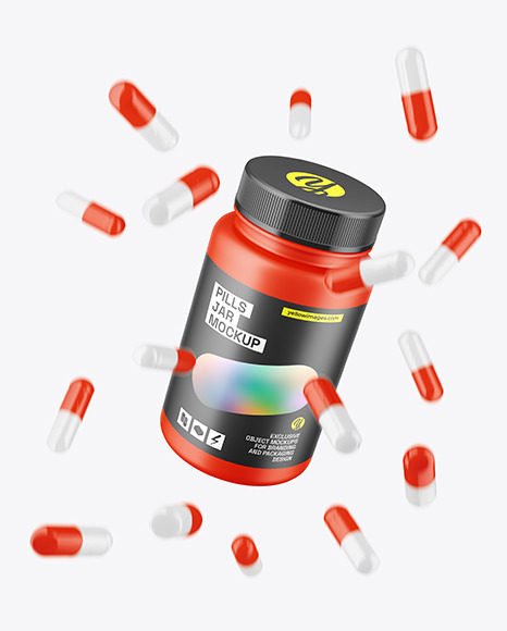 Pills Jar w/ Flying Pills